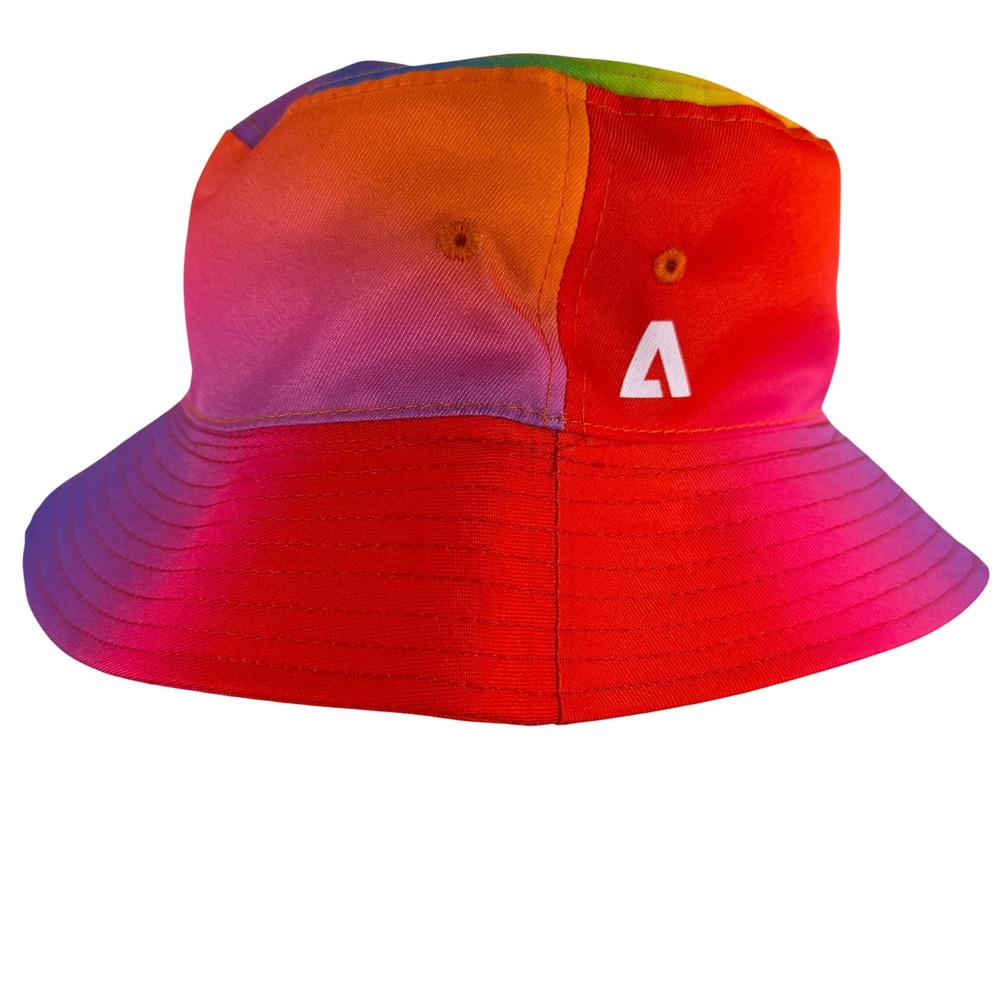 Bucket Hat Rainbow Ombre Polyester M/L Multicolor Pride Festival Rave